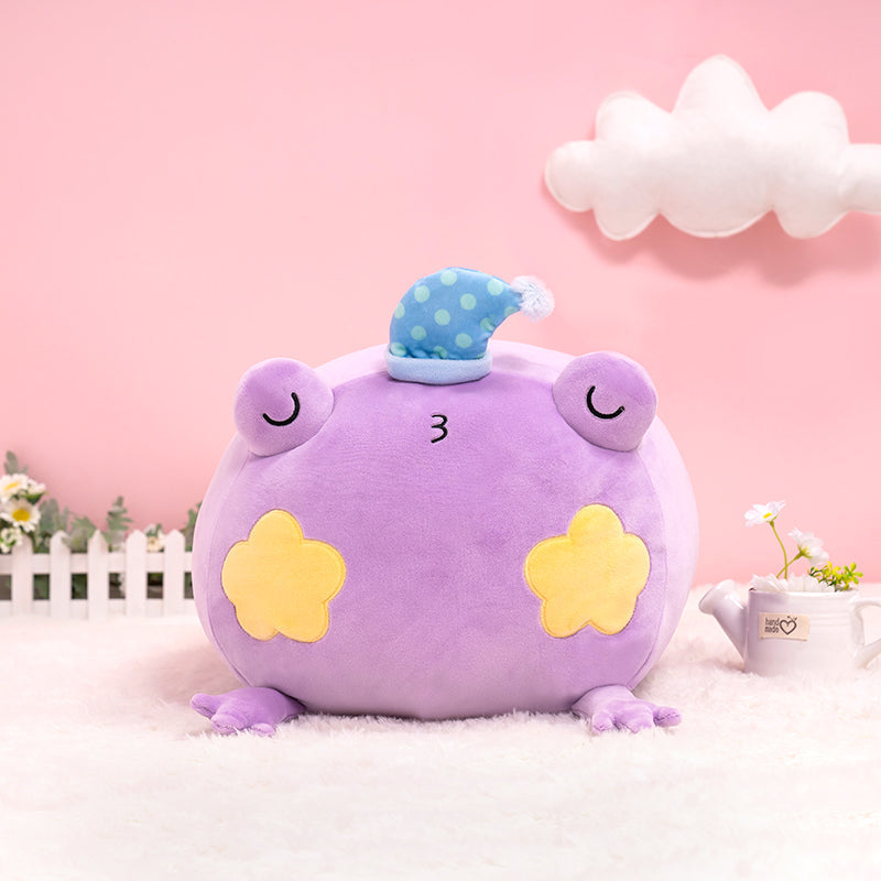 Frog Stuffed Animal: Purple Kawaii Plush Squishy Pillow Soft Toy - Mewaii