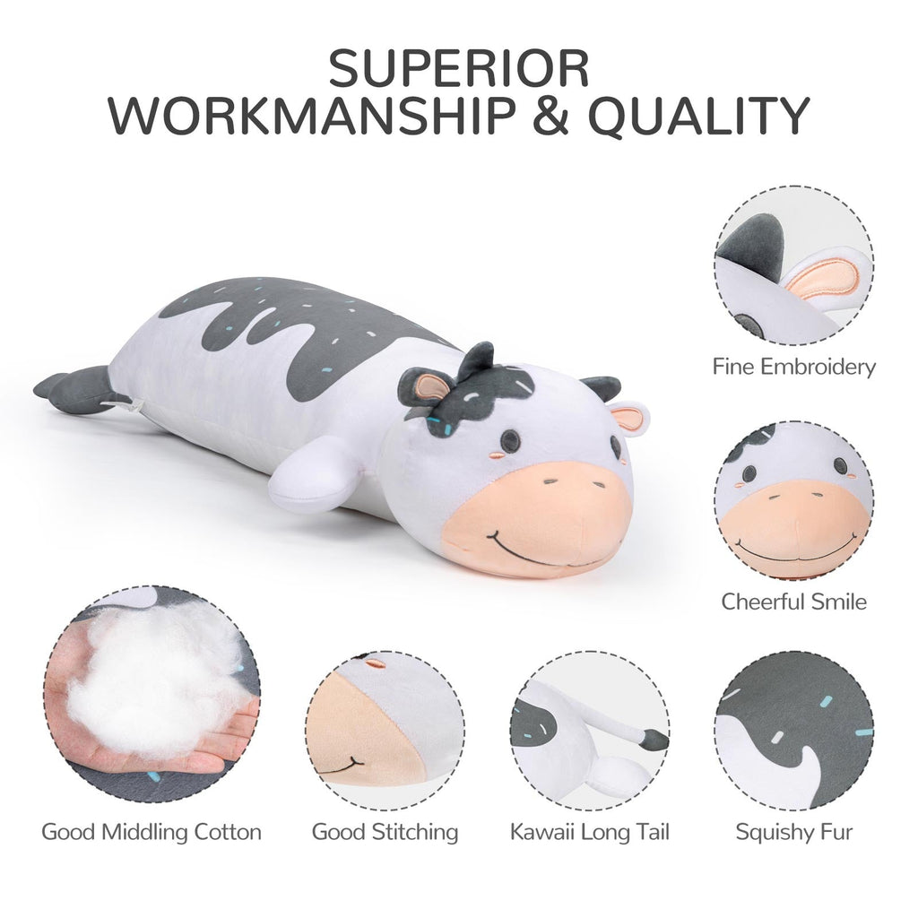 Large Cow Stuffed Animal: Giant Kawaii Plush Pillow Squish Soft Toy - Mewaii