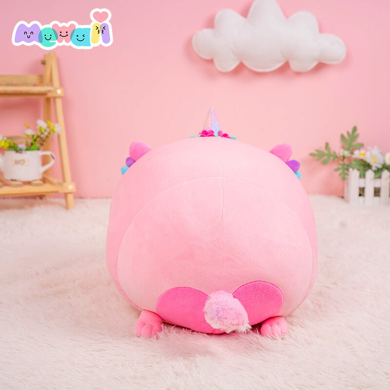 Axolotl Stuffed Animal: Pink Kawaii Plush Squishy Pillow Soft Toy - Mewaii