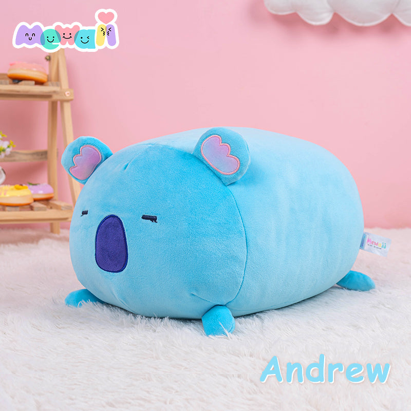 Koala Bear Stuffed Animal: Blue Kawaii Plush Squishy Pillow Soft Toy - Mewaii