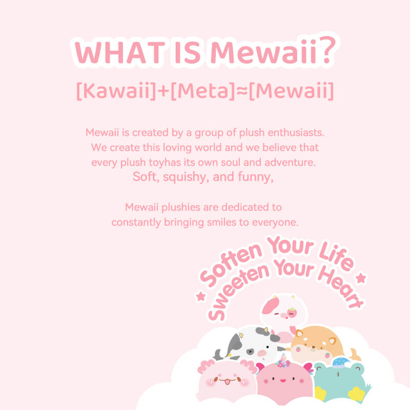 Mewaii™ Pink Cow Kawaii Mushroom Stuffed Animal Plush Squishy Toy – Mewaii  Live