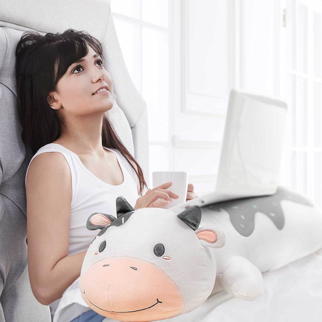 Large Cow Stuffed Animal: Giant Kawaii Plush Pillow Squish Soft Toy - Mewaii