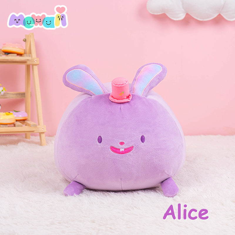 Rabbit Stuffed Animal: Purple Cute Plush Squishy Pillow Soft Toy - Mewaii