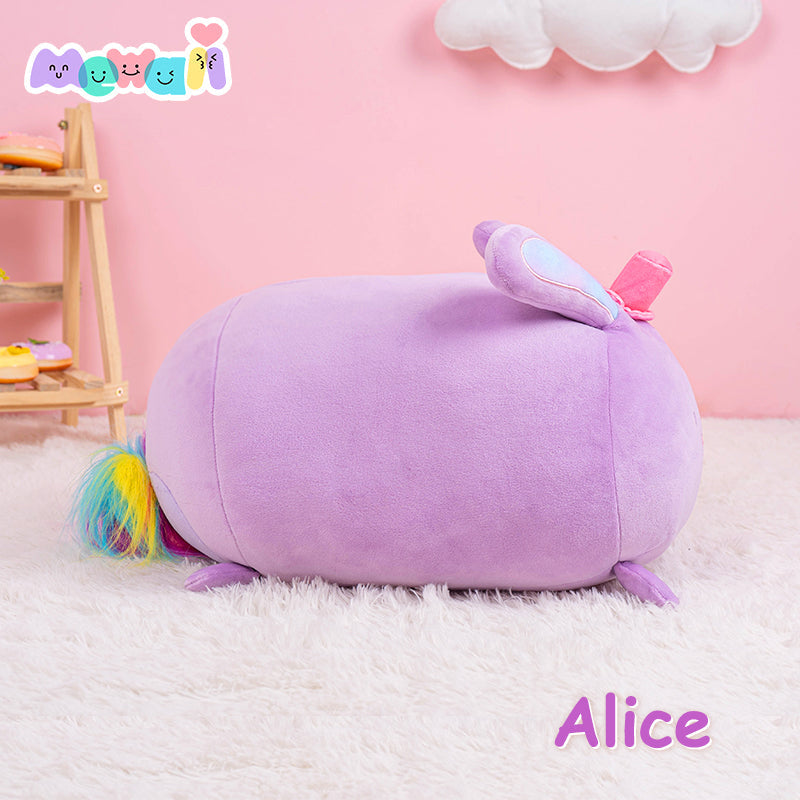 Rabbit Stuffed Animal: Purple Cute Plush Squishy Pillow Soft Toy - Mewaii