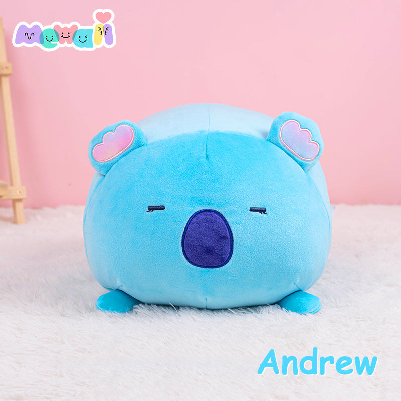 Koala Bear Stuffed Animal: Blue Kawaii Plush Squishy Pillow Soft Toy - Mewaii