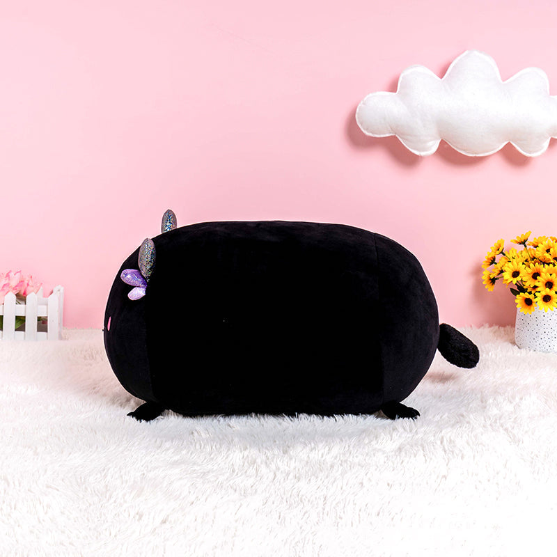 Axolotl Stuffed Animal: black Kawaii Plush Squishy Pillow Soft Toy - Mewall