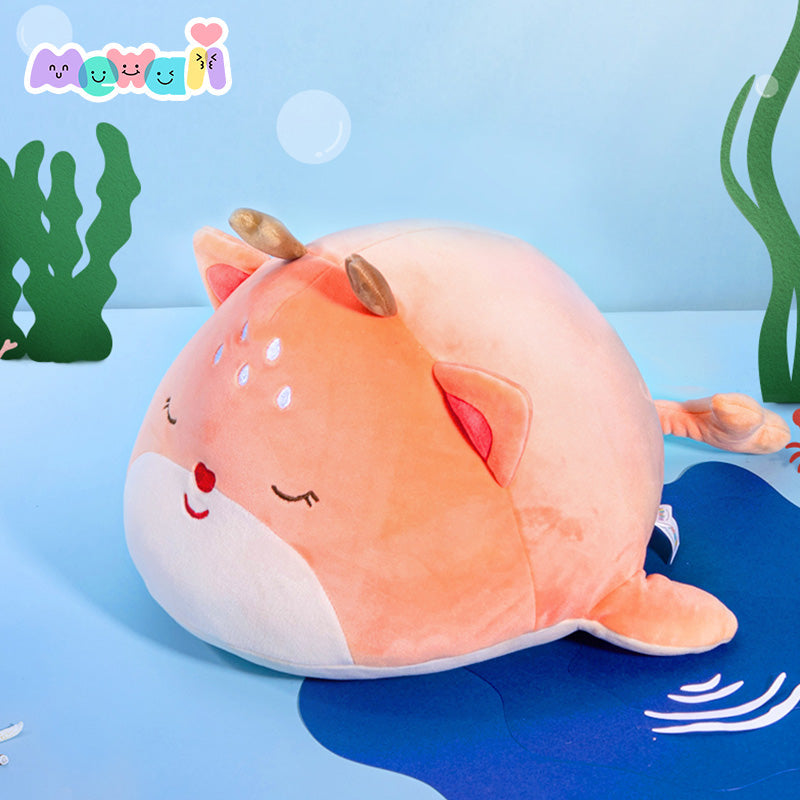 Elk Stuffed Animal: Whale Kawaii Plush Squishy Pillow Toy - Mewaii