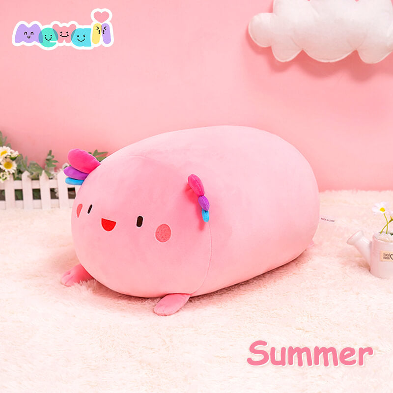 Axolotl Stuffed Animal: Pink Kawaii Plush Squishy Pillow Soft Toy - Mewall