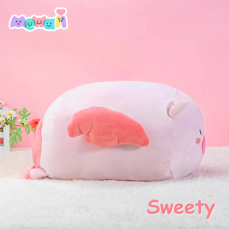 Pig Stuffed Animal: Pink Kawaii Plush Squishy Pillow Soft Toy - Mewaii