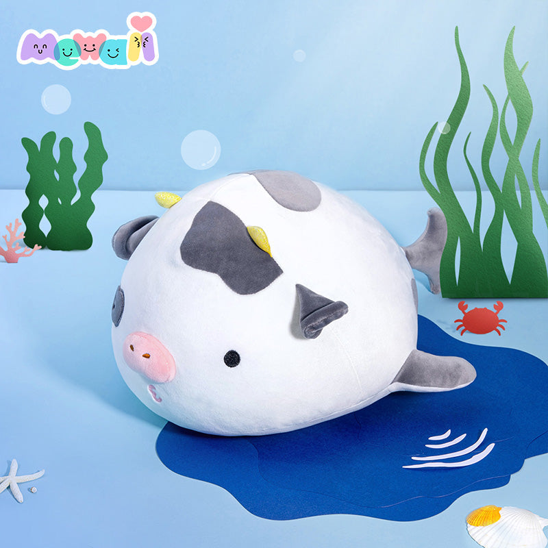 Mewaii™ Ocean Series Stuffed Animal Kawaii Cow Axolotl Plush Pillow - Mewaii