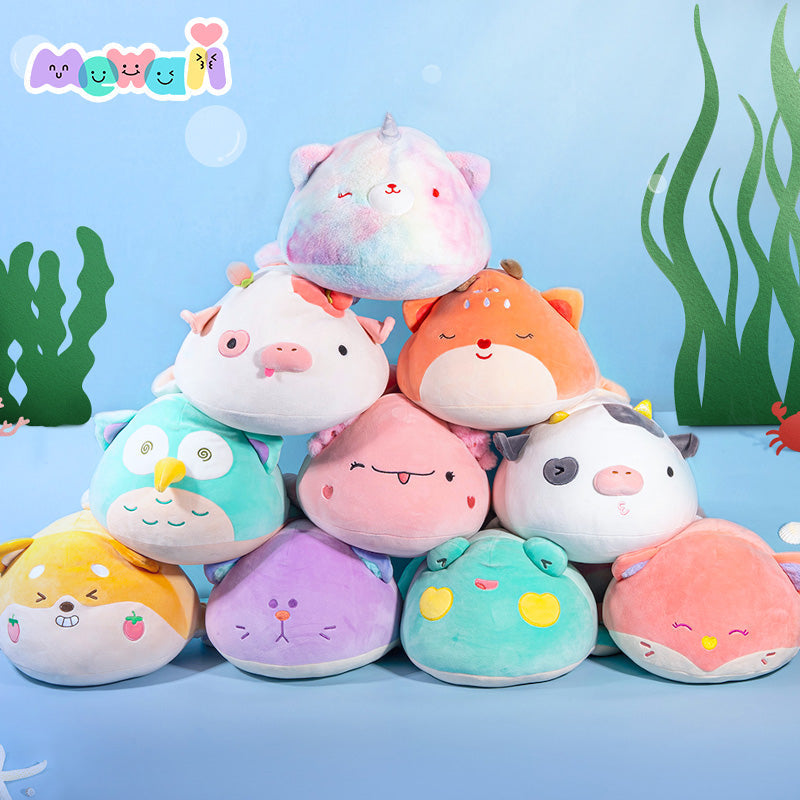 Mewaii™ Ocean Series Stuffed Animal Kawaii Cow Axolotl Plush Pillow - Mewaii