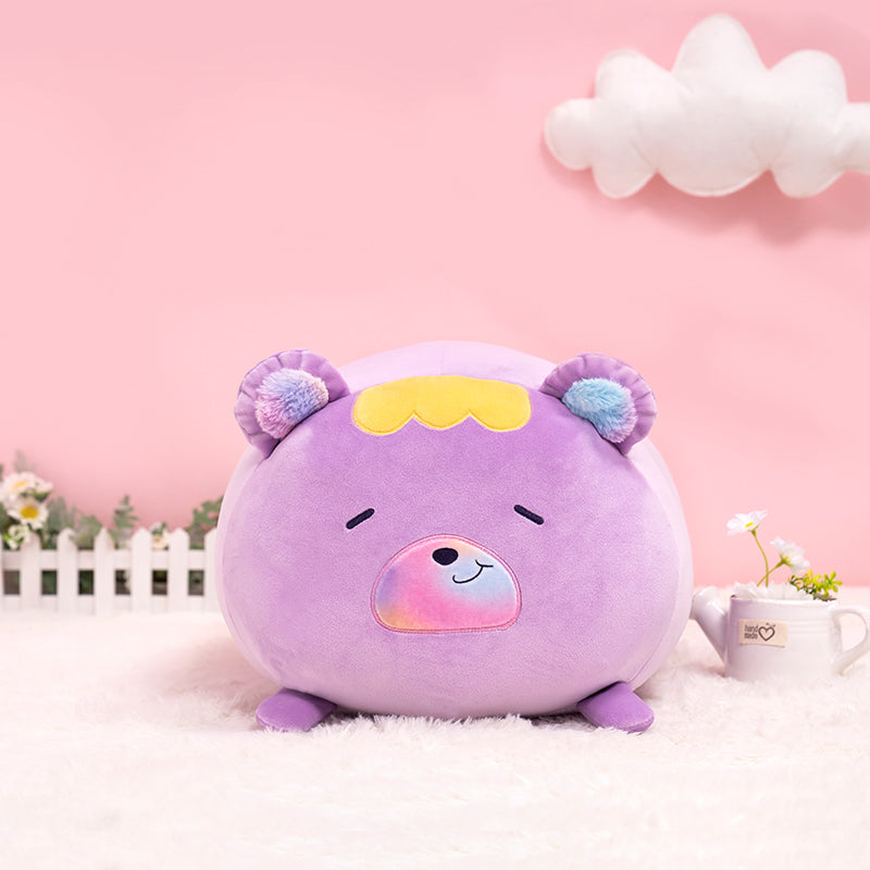 Bear Stuffed Animal: Purple Kawaii Plush Squishy Pillow Soft Toy - Mewaii