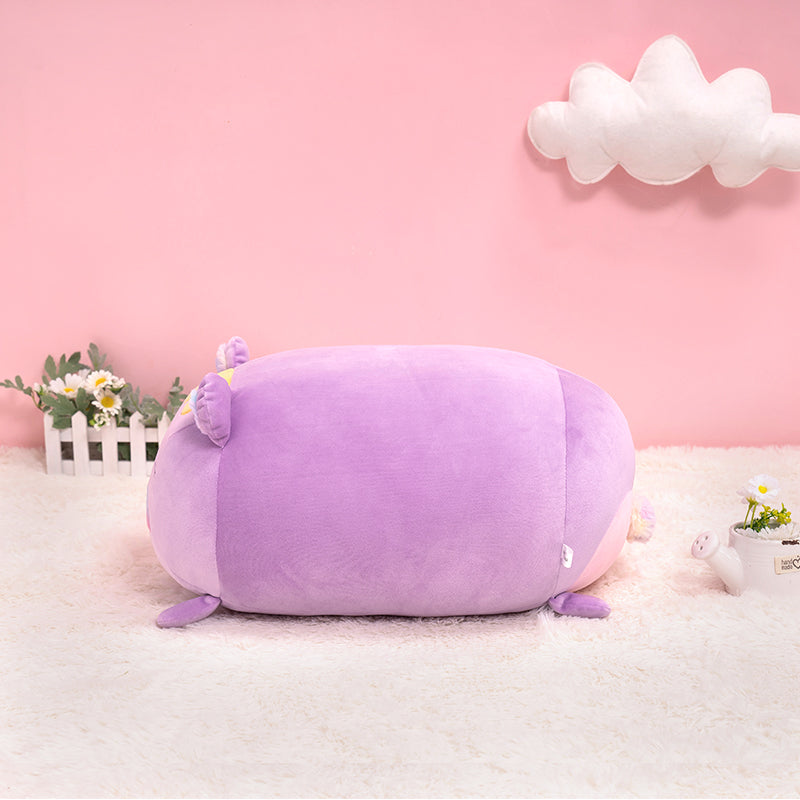 Bear Stuffed Animal: Purple Kawaii Plush Squishy Pillow Soft Toy - Mewaii